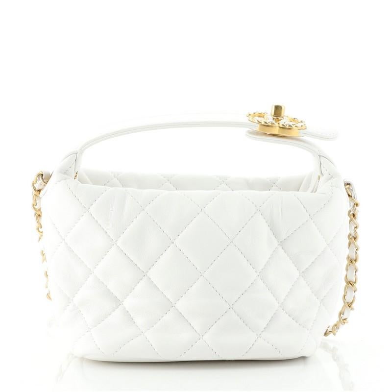 Chanel Perfect Meeting Hobo Quilted Lambskin Small In Good Condition In NY, NY