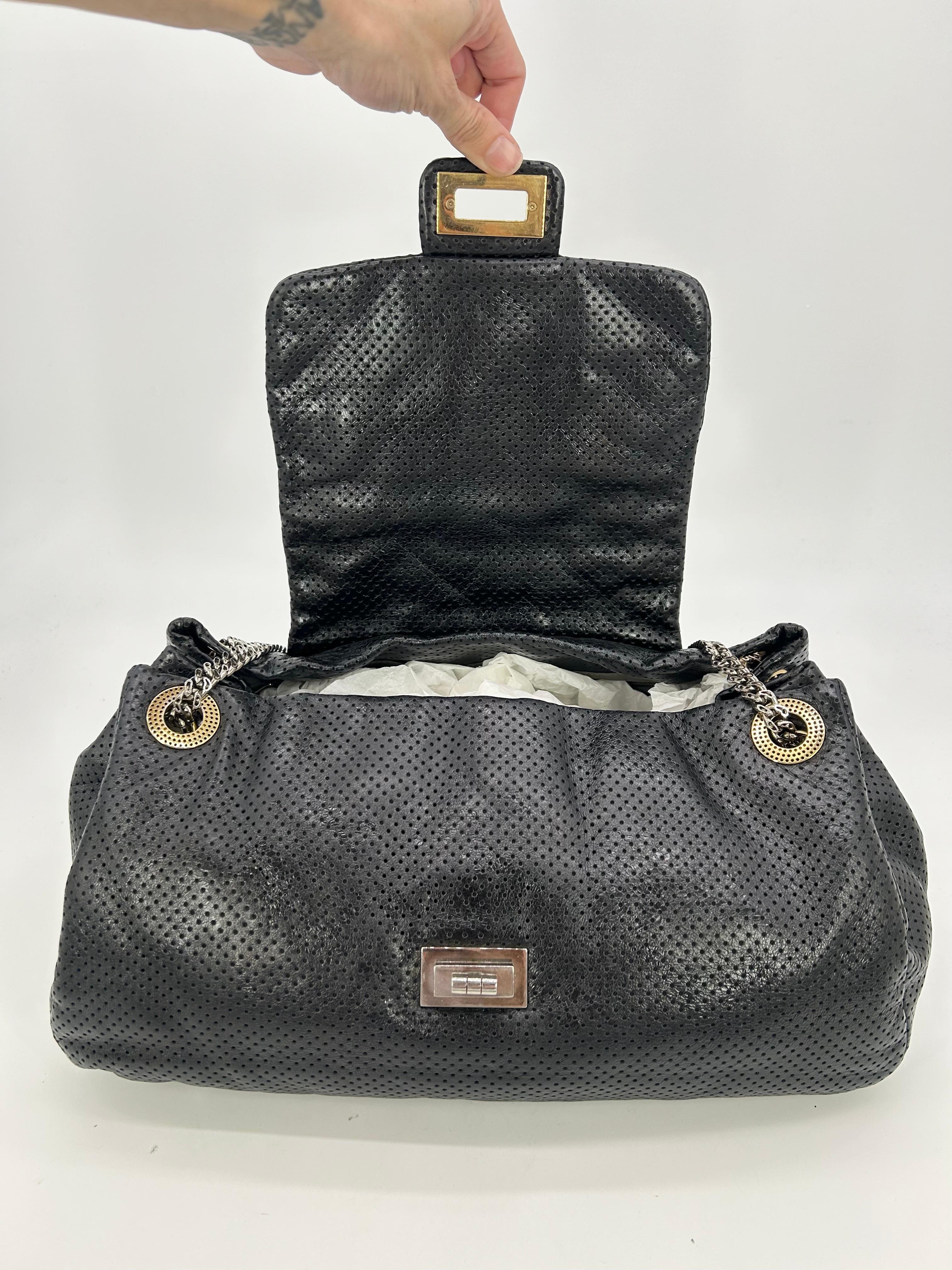 Chanel Perforated Drill Flap Accordion Classic For Sale 3