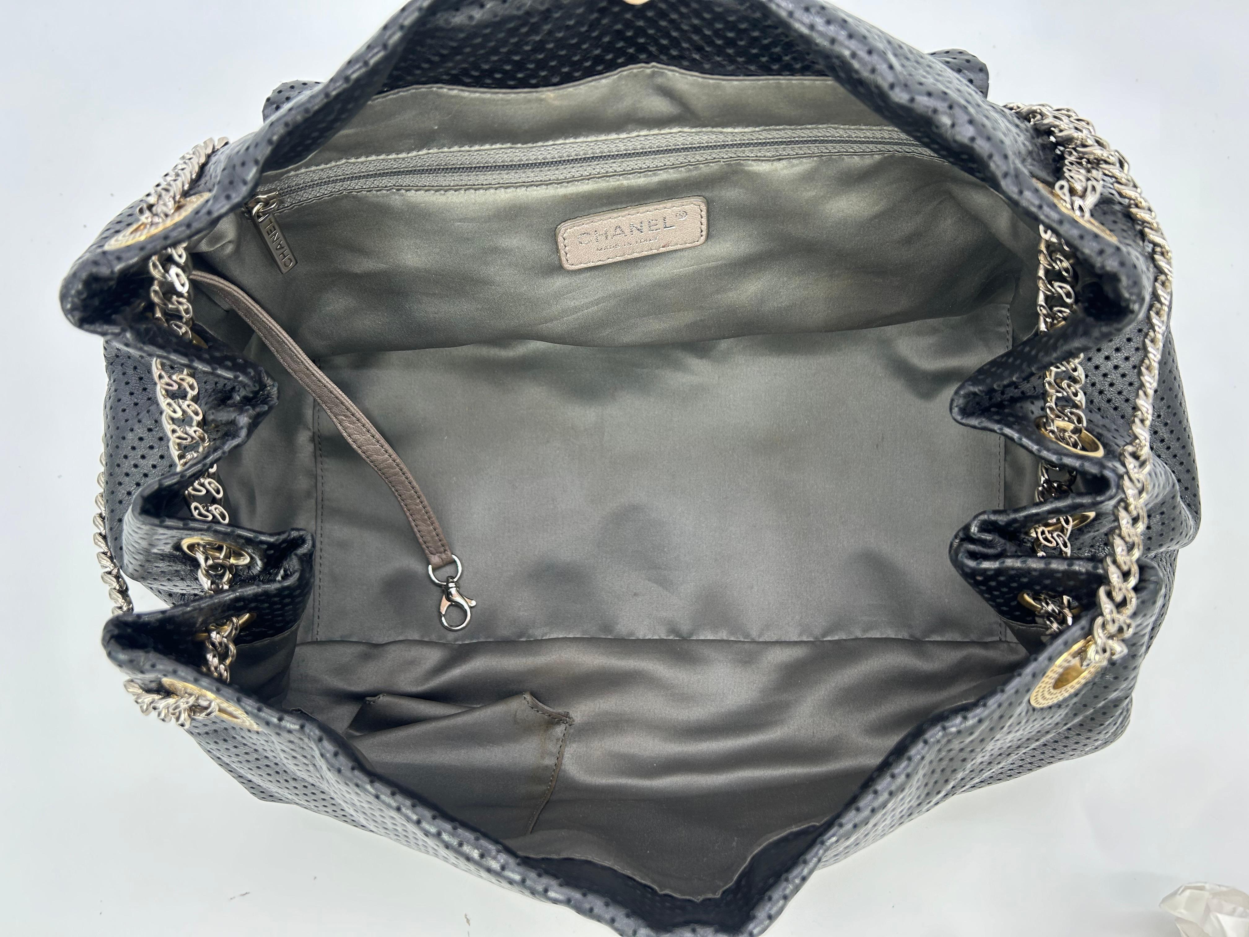 Chanel Perforated Drill Flap Accordion Classic For Sale 4