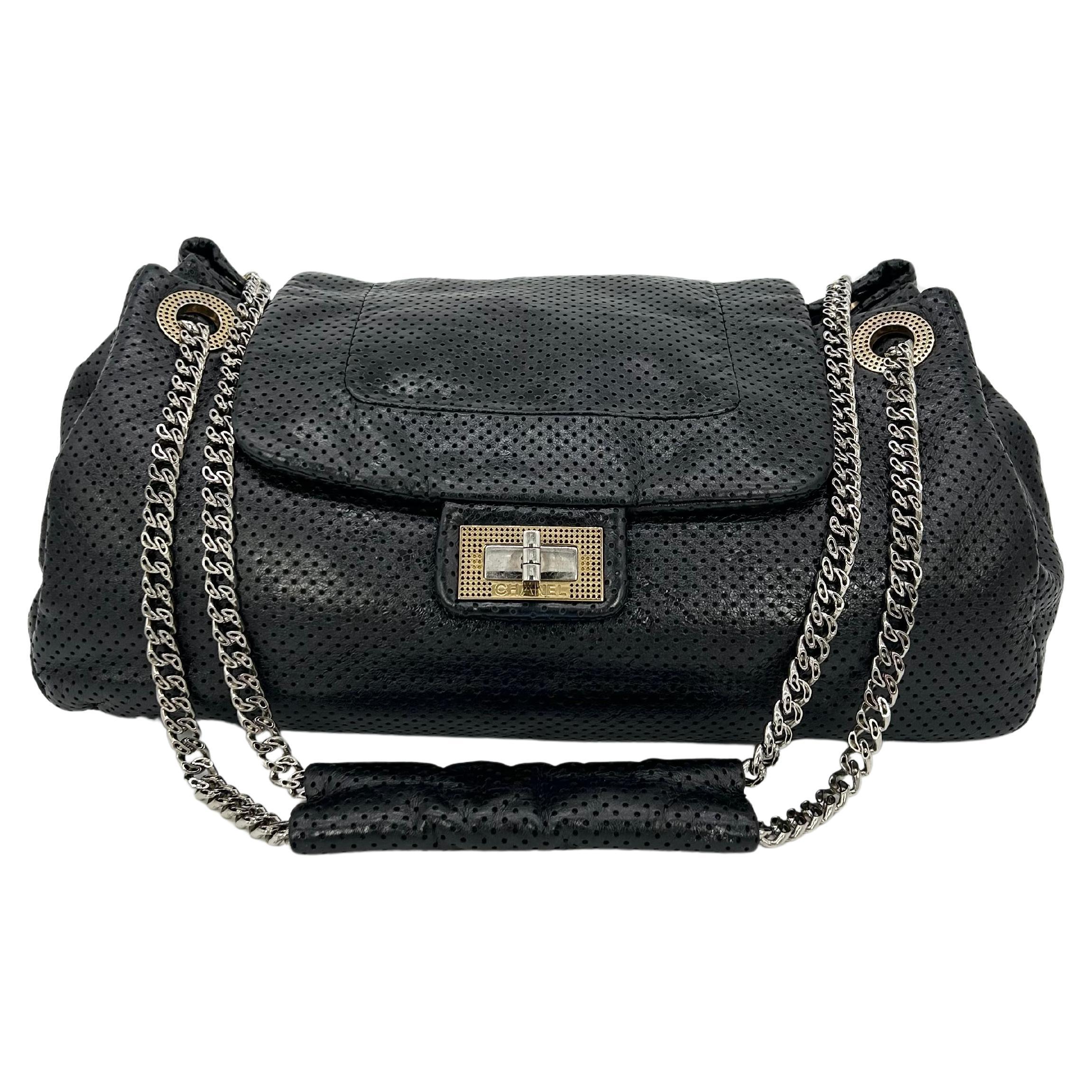 Chanel Perforated Drill Flap Accordion Classic For Sale