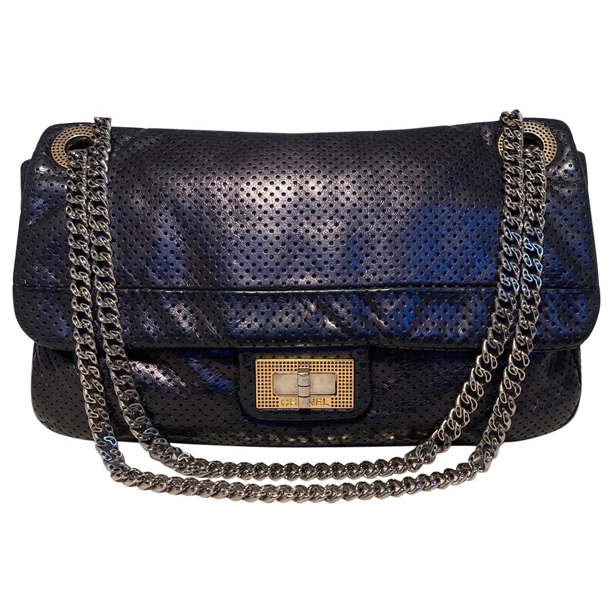 Chanel Perforated Drill Flap Classic For Sale at 1stDibs