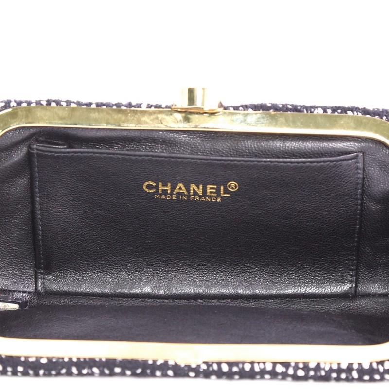  Chanel Perfume Bottle Evening Clutch Rhinestone Embellished Tweed 1