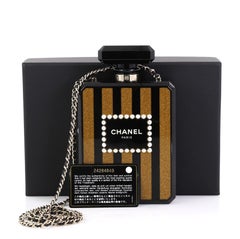 Chanel Perfume Bottle Minaudiere Pearl Embellished Plexiglass