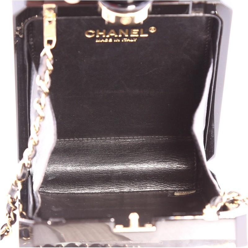 Black Chanel Perfume Bottle Minaudiere Plexiglass