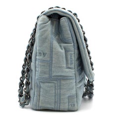 Chanel Parfüm bestickte Denim-Klappentasche