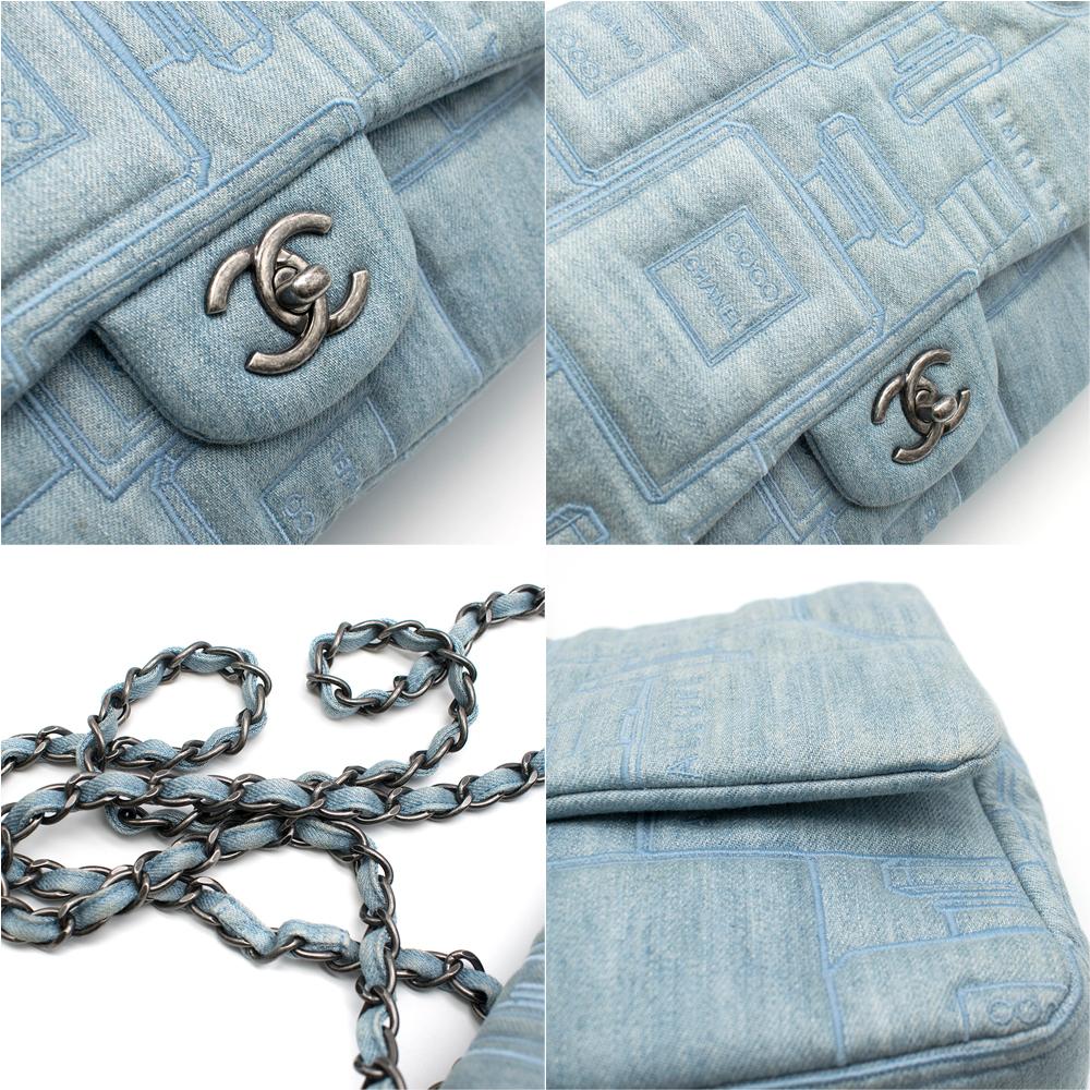 Chanel Perfume Embroidered Denim Flap Bag	 In Good Condition In London, GB