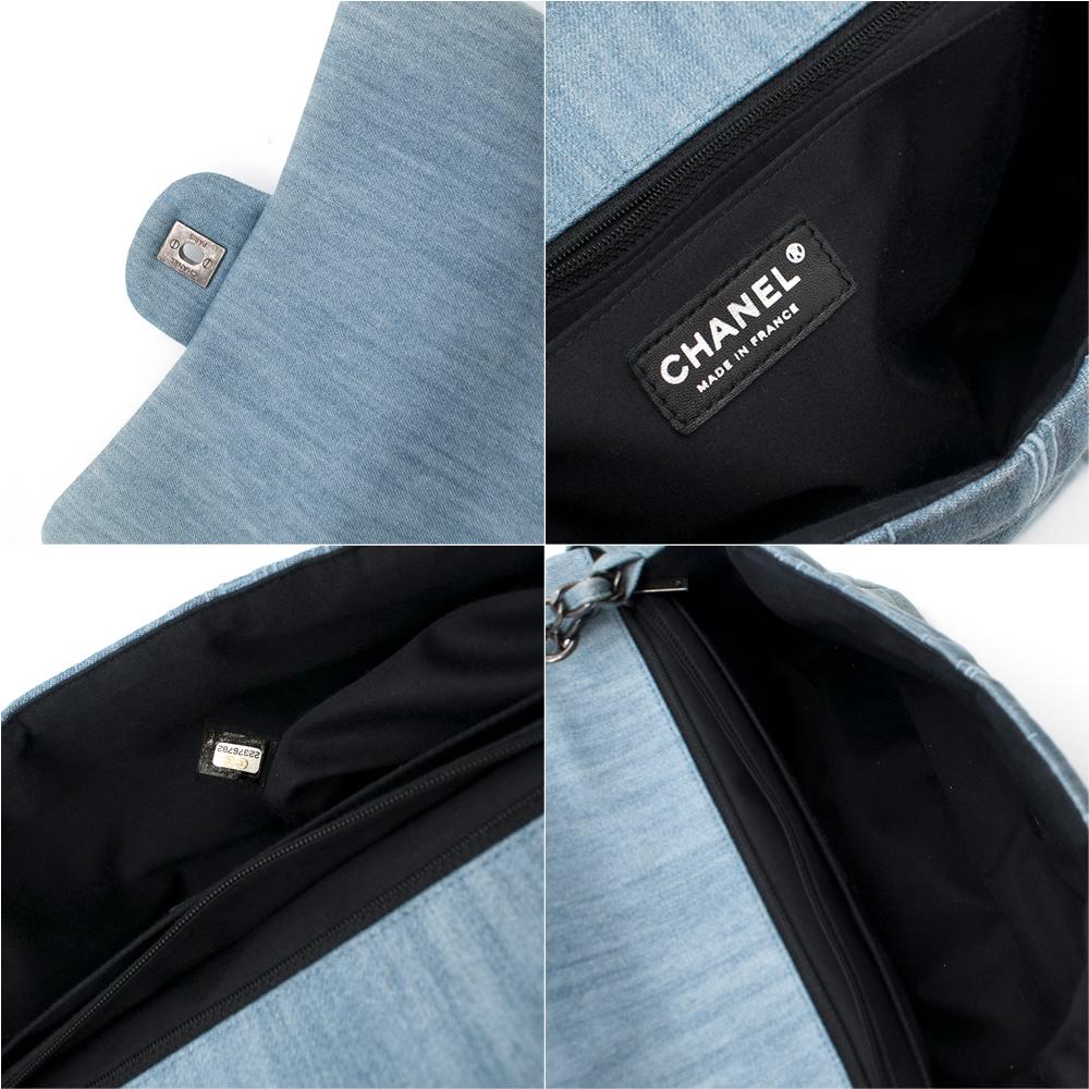 Chanel Perfume Embroidered Denim Flap Bag	 3