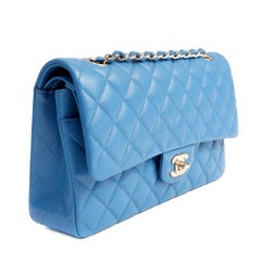 Chanel Periwinkle Caviar Leather Medium Classic Flap Bag