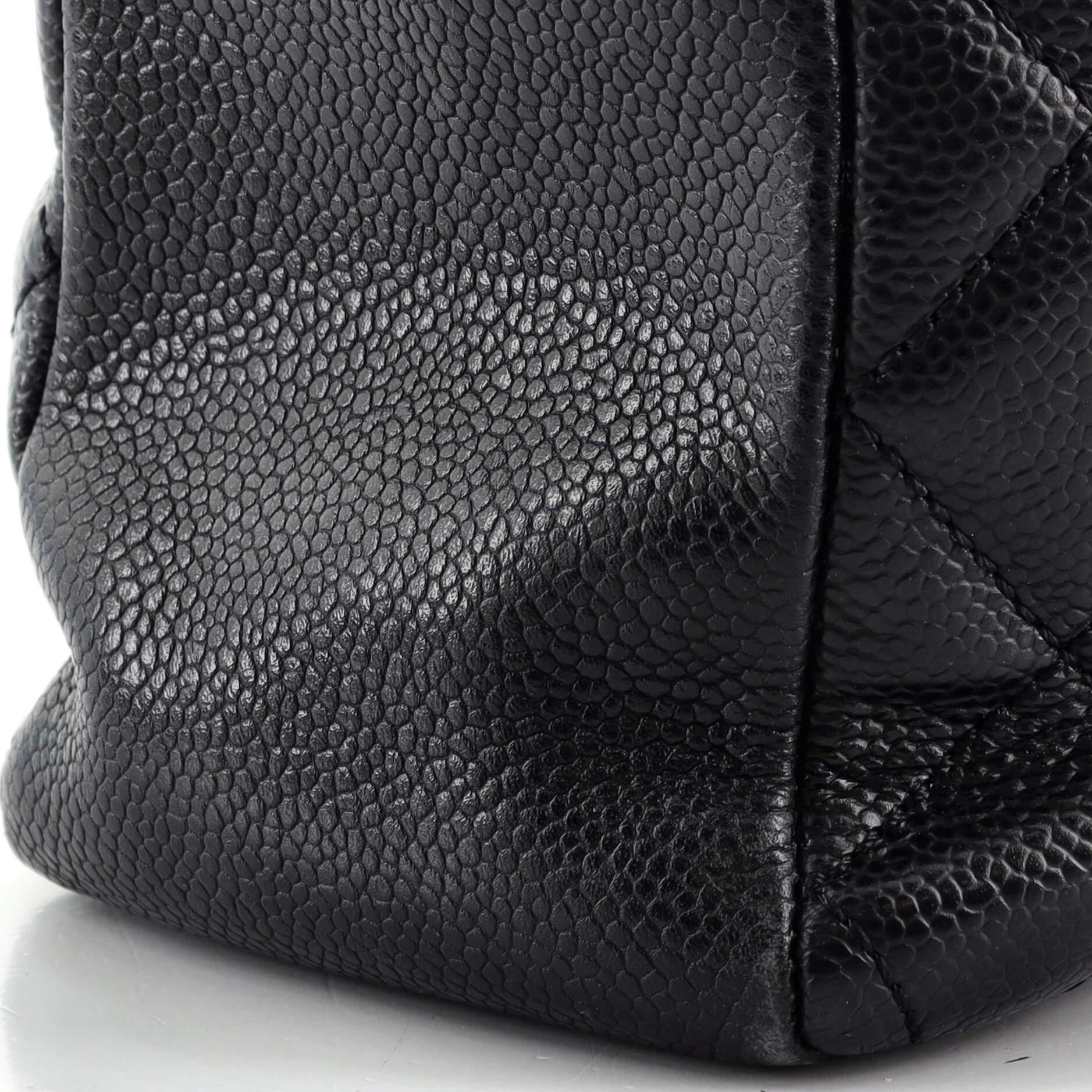 Chanel Petite Shopping Tote Quilted Caviar 1