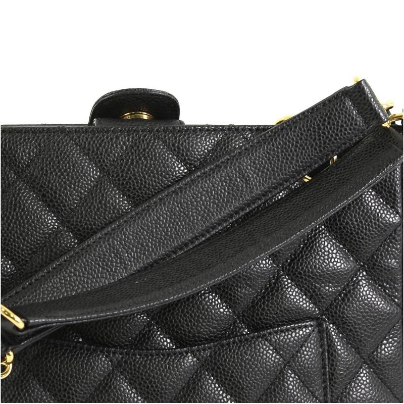 Chanel Petite Shopping Tote Quilted Caviar  3
