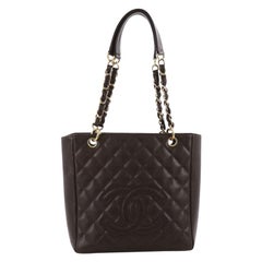 Chanel Petite Shopping Tote Quilted Caviar