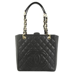 Chanel Petite Shopping Tote Quilted Caviar 