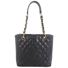 Chanel Petite Shopping Tote Quilted Caviar