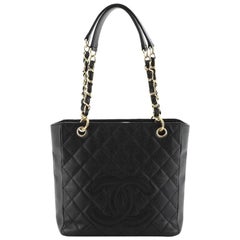 Chanel Petite Shopping Tote Quilted Caviar