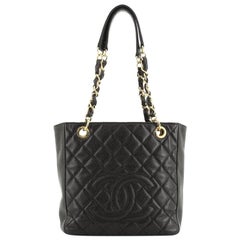Chanel Petite Shopping Tote Quilted Caviar