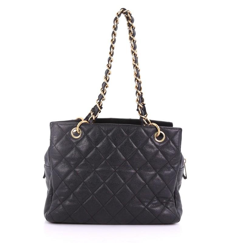 Chanel Petite Timeless Tote Quilted Caviar In Good Condition In NY, NY