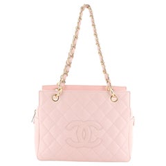 Used Chanel Petite Timeless Tote Quilted Caviar