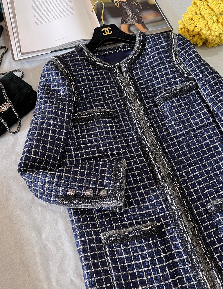 Women's or Men's Chanel Pharrell Style Ribbon Tweed Jacket For Sale