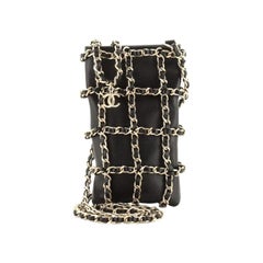 Chanel Phone Case Clutch with Chain Lambskin with Chain Detail