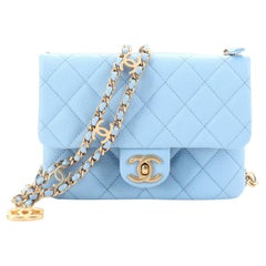 Chanel Pick Me Up Logo Chain Belt Bag Quilted Caviar