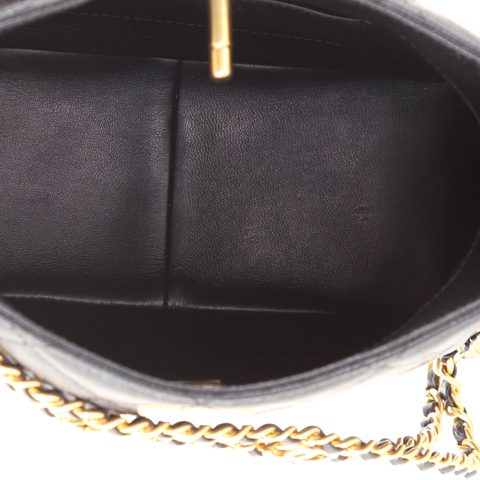 Chanel Pick Me Up Logo Chain Hobo Quilted Caviar Small 1
