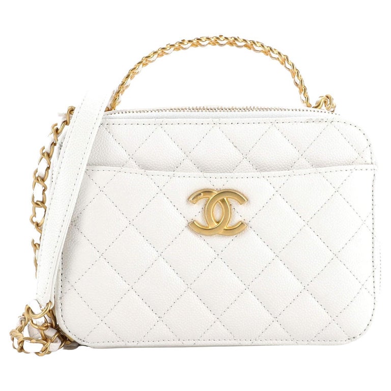 CHANEL Crumpled Lambskin Quilted Get Round Top Handle Vanity Case Pink  1227557