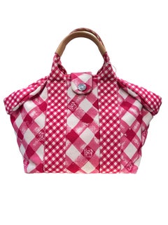 Chanel Picnic Vichy Print Pink Canvas and leather bag