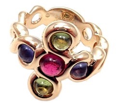 Chanel Pink and Green Tourmaline Yellow Gold Ring