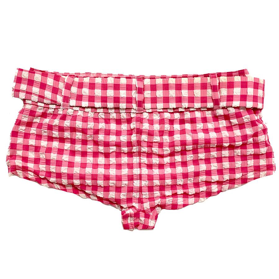CHANEL Pink and White Gingham Swimming Suit  2