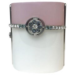 CHANEL Pink And White Long Cuff