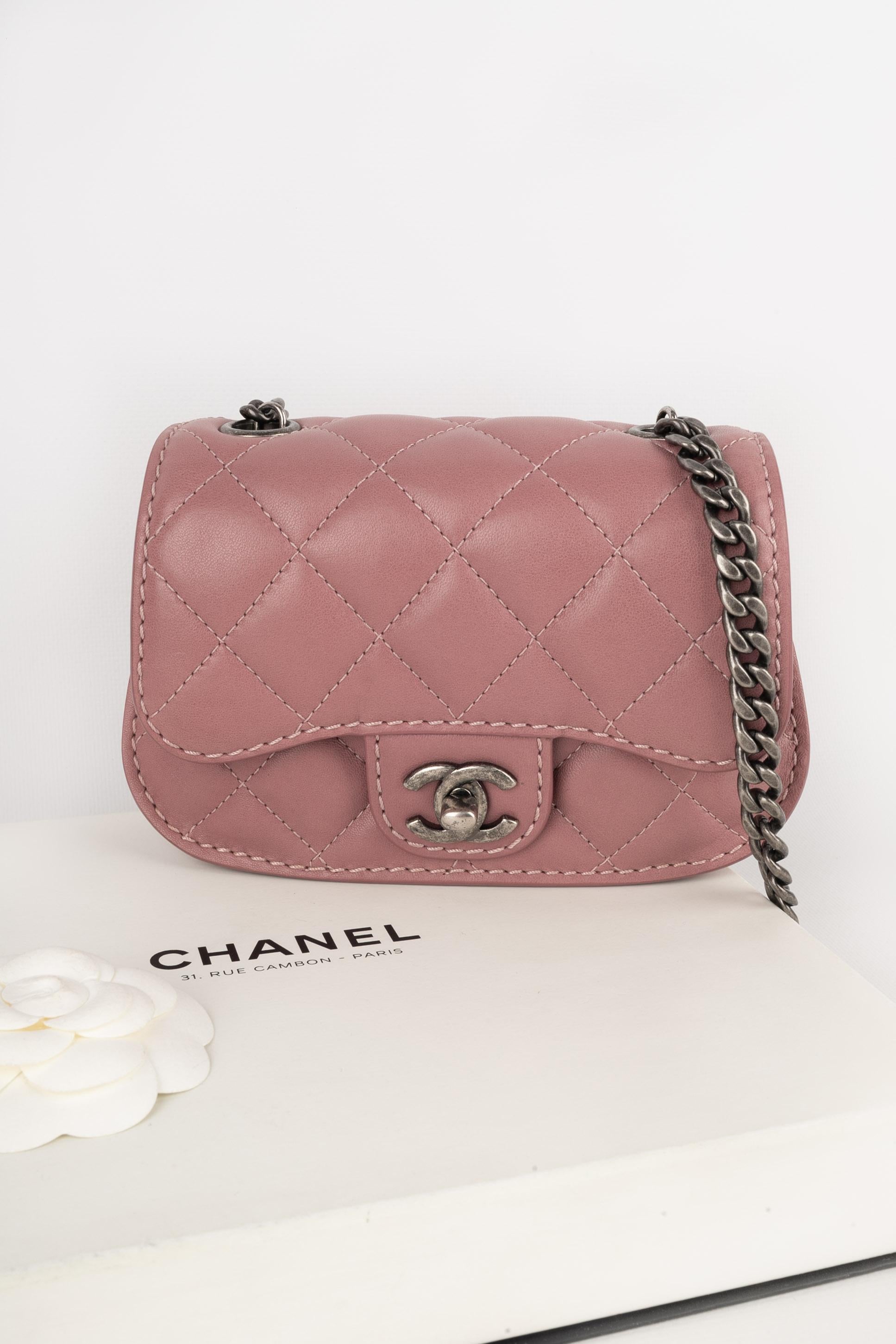 Brown Chanel pink bag 2015-2016
