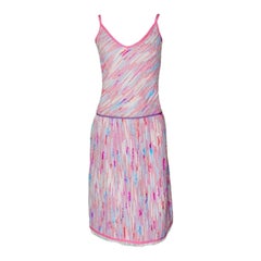 CHANEL Pink "Barbie" Tweed Top Skirt & Jacket 3 PCS Suit Ensemble 38/40