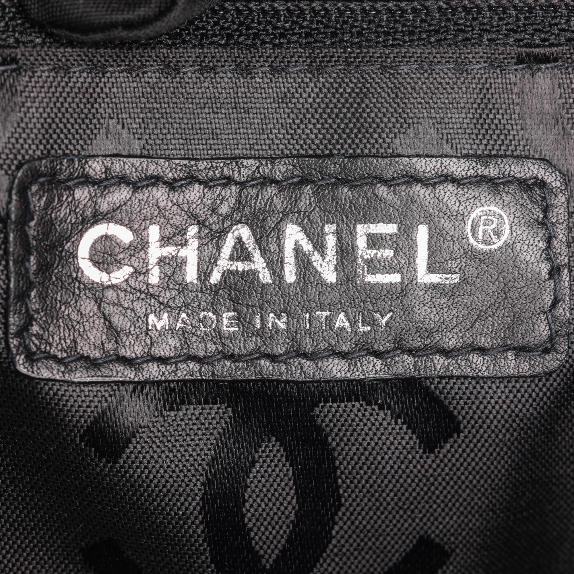 Chanel Pink & Black Quilted Lambskin Cambon Shoulder Pochette 5