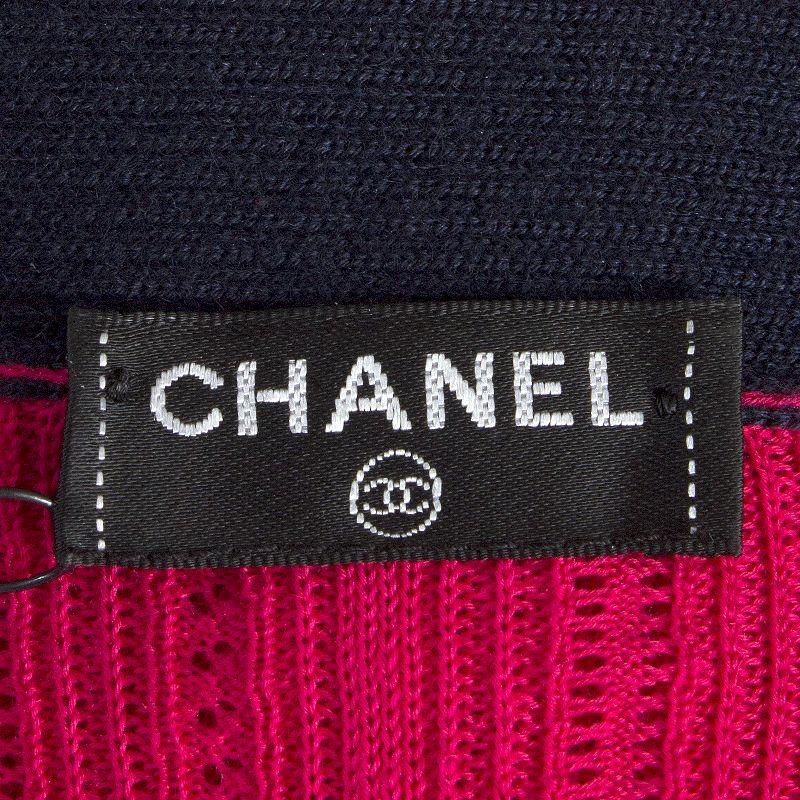 CHANEL Cardigan rose et bleu en cashmere mélangé XS Pour femmes en vente