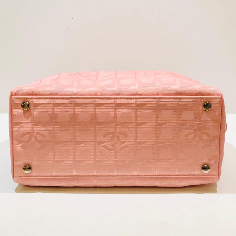 Chanel Pink Boston Style Handbag.  For Sale 1