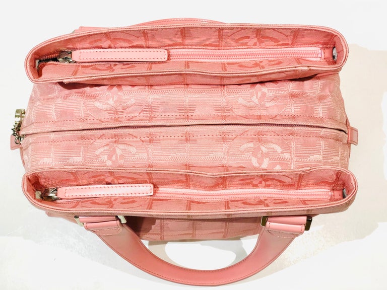 Chanel Pink Boston Style Handbag.  For Sale 2