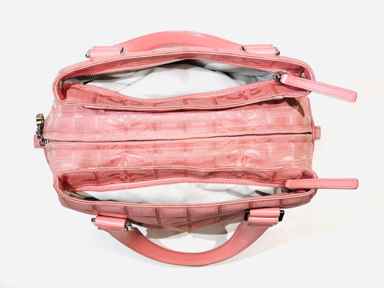Chanel Pink Boston Style Handbag.  For Sale 3