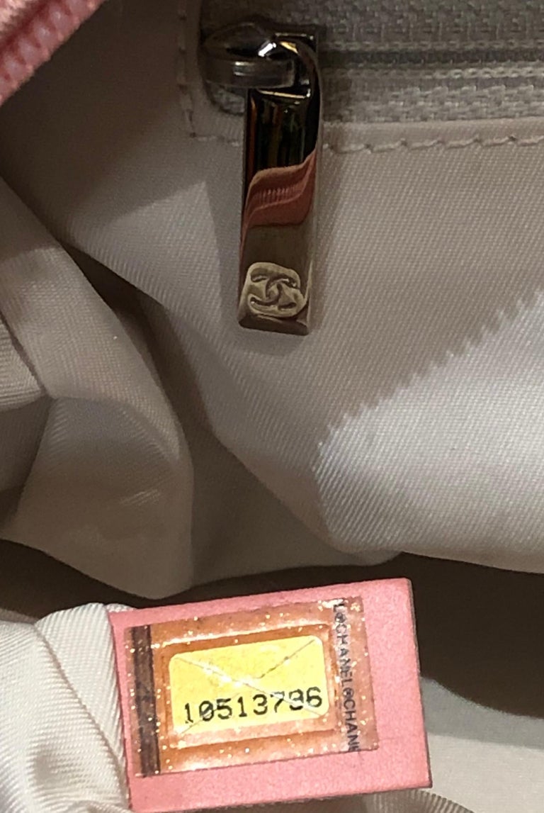 Chanel Pink Boston Style Handbag.  For Sale 5