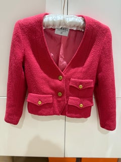 Chanel Pink Boucle Cropped Jacket