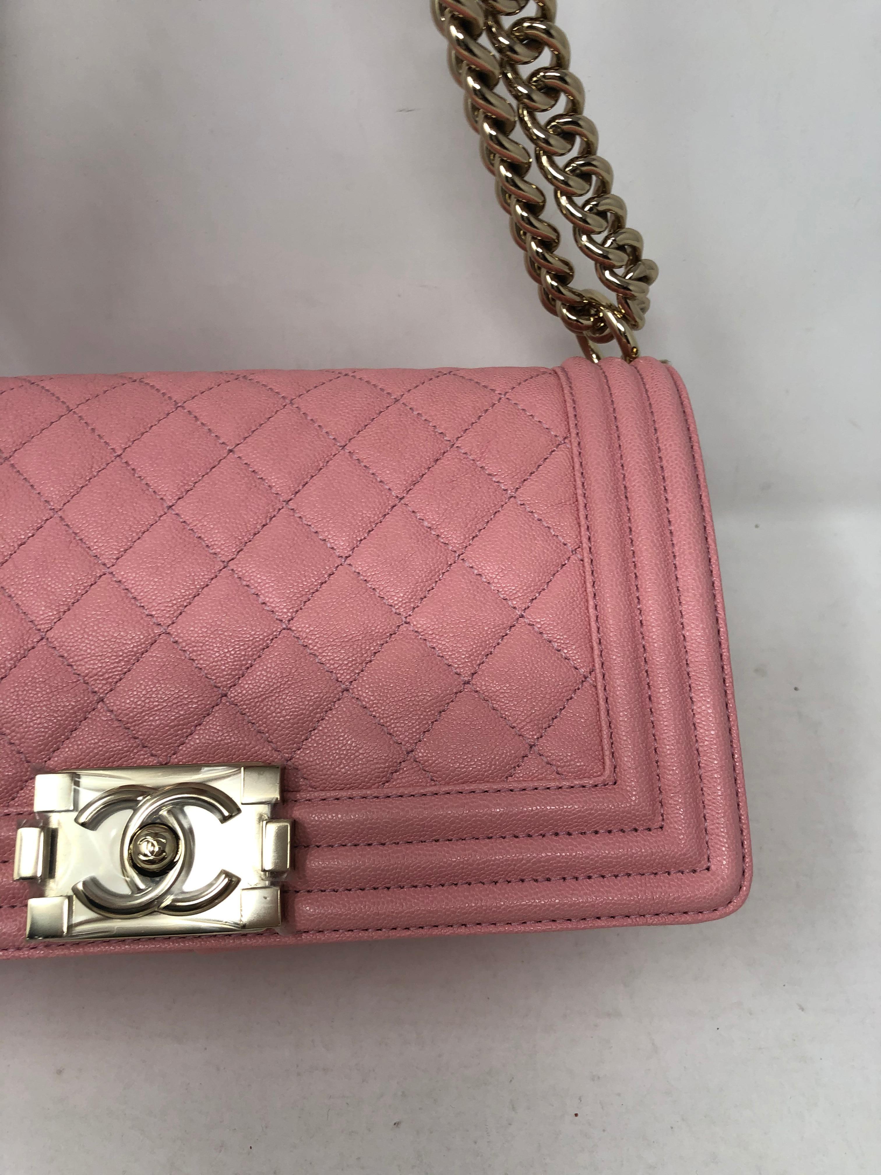 Chanel Pink Boy Bag Gold Hardware 3