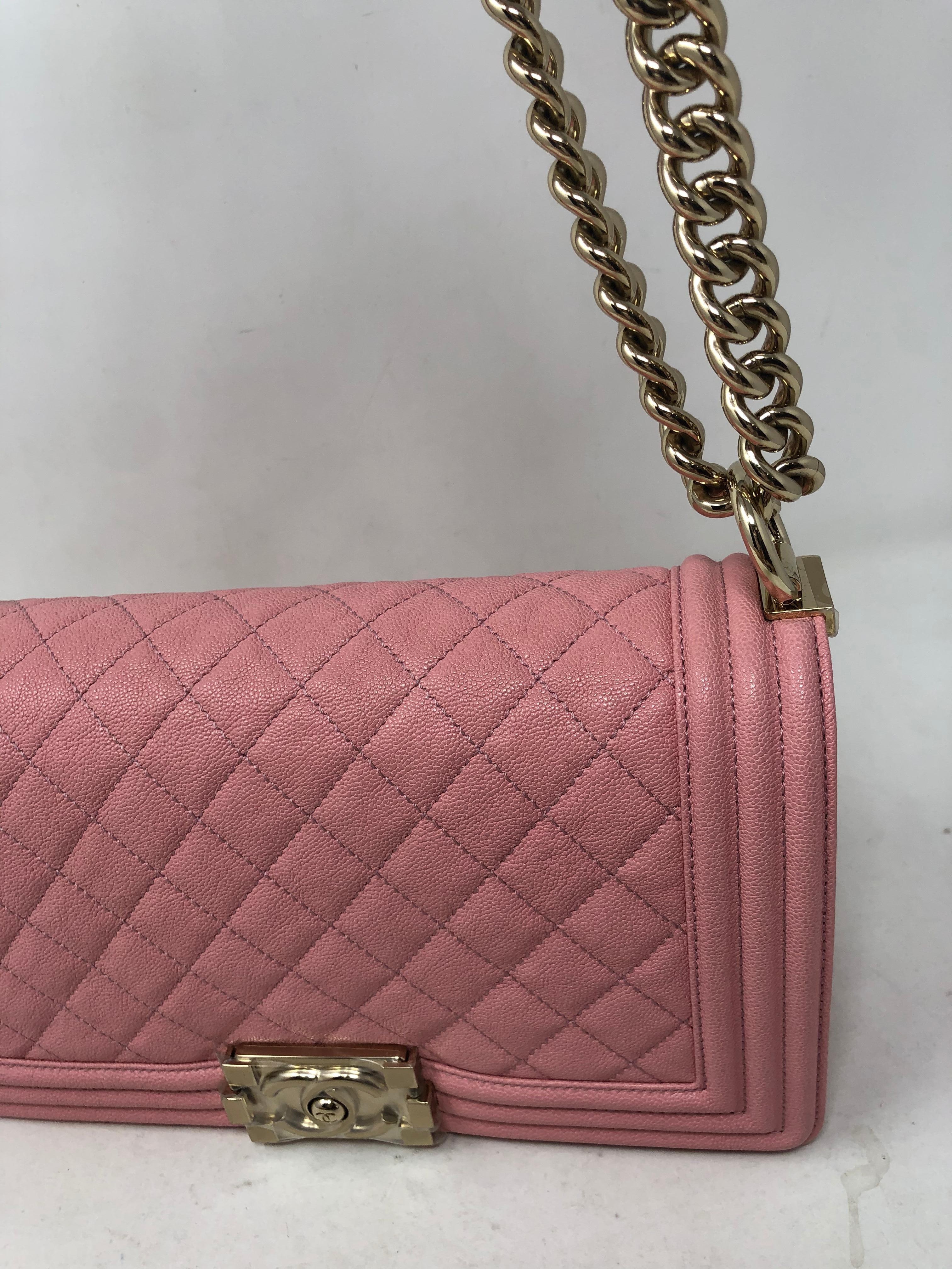 Chanel Pink Boy Bag Gold Hardware 4