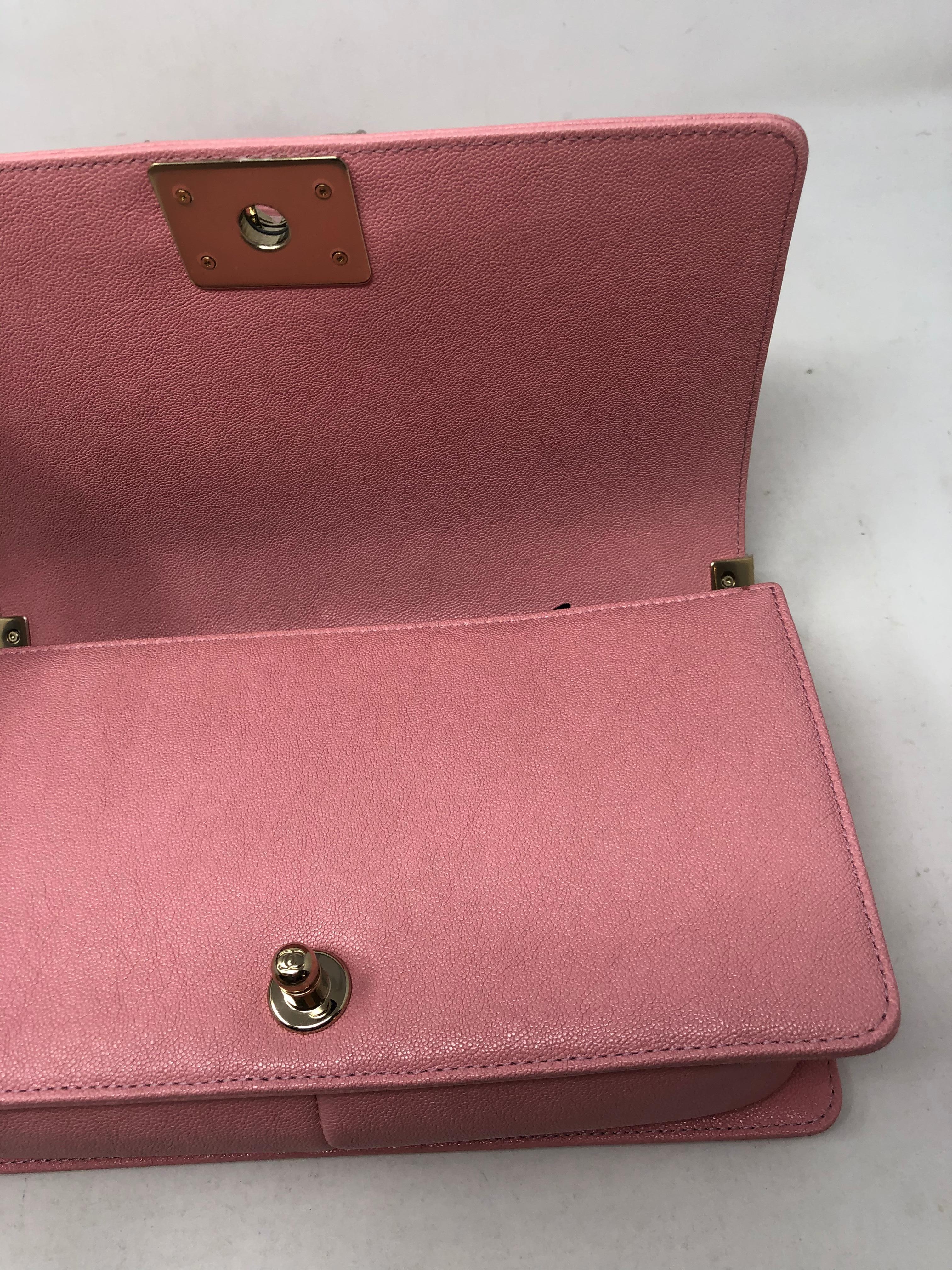 Chanel Pink Boy Bag Gold Hardware 5