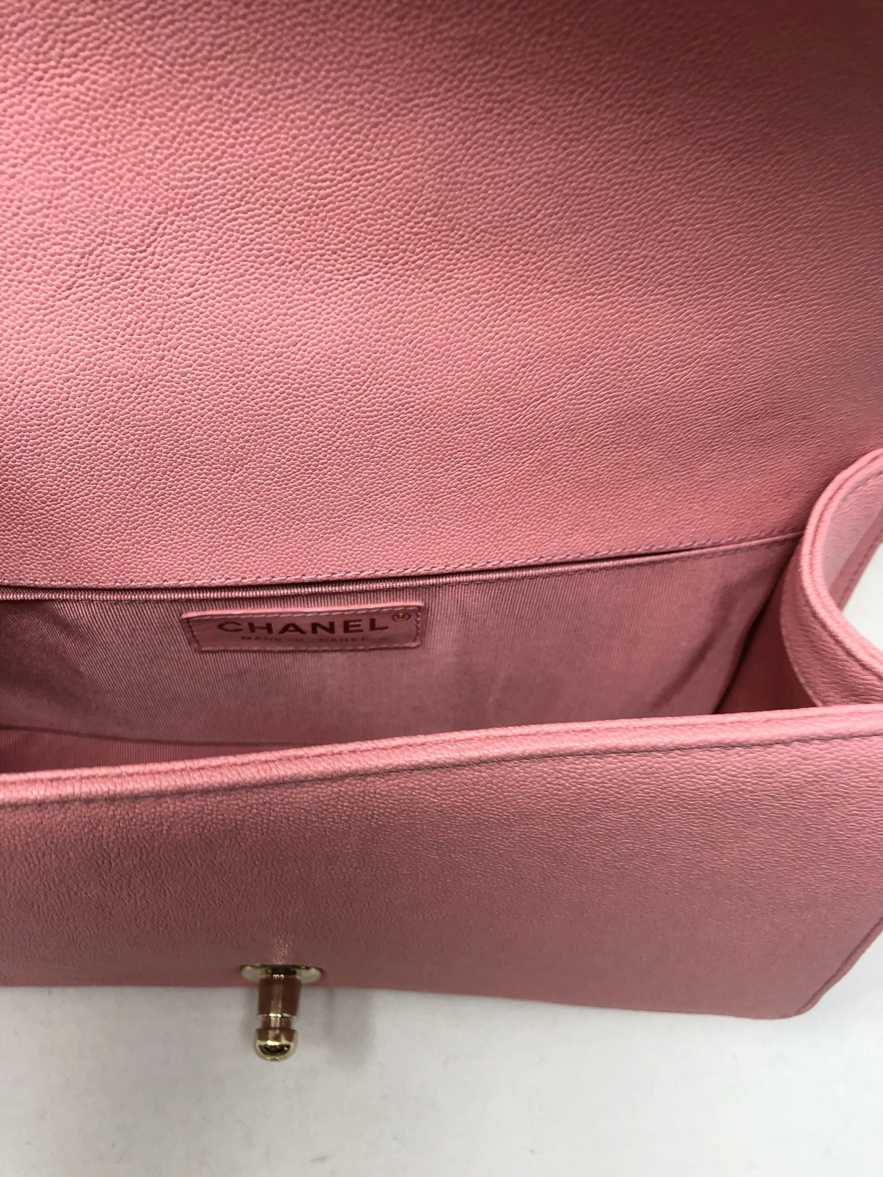 Chanel Pink Boy Bag Gold Hardware 7