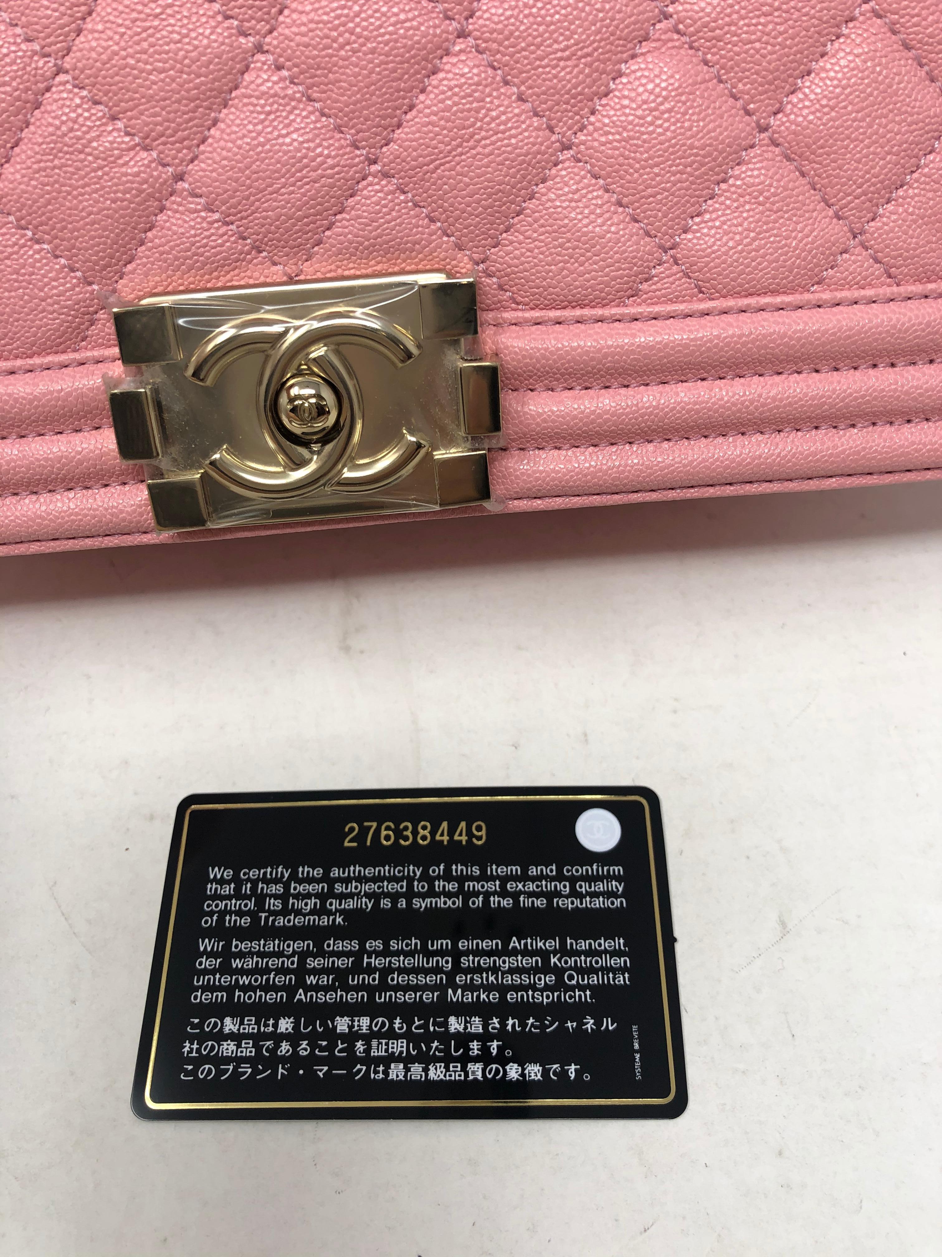 Chanel Pink Boy Bag Gold Hardware 8
