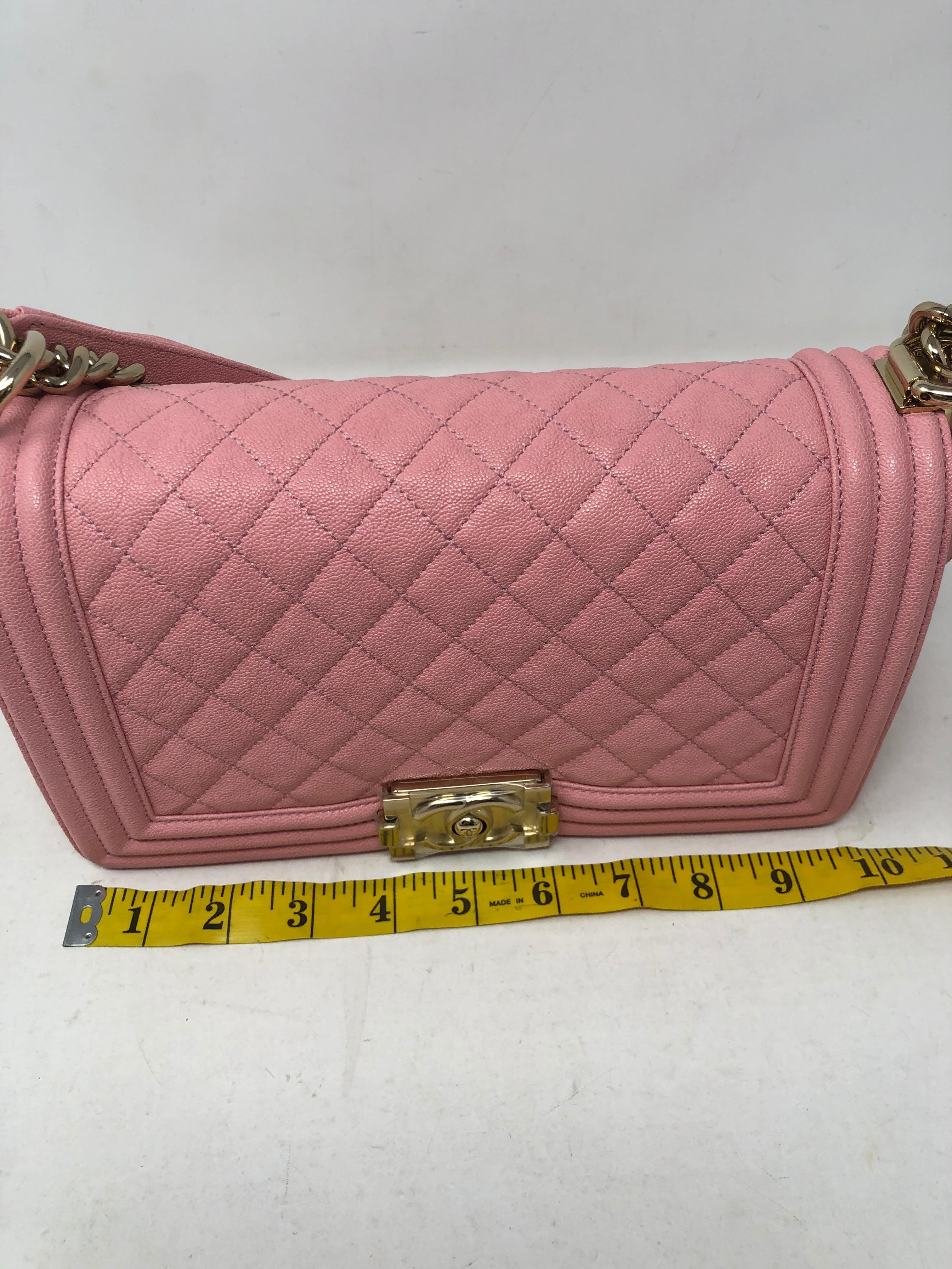 Chanel Pink Boy Bag Gold Hardware 9
