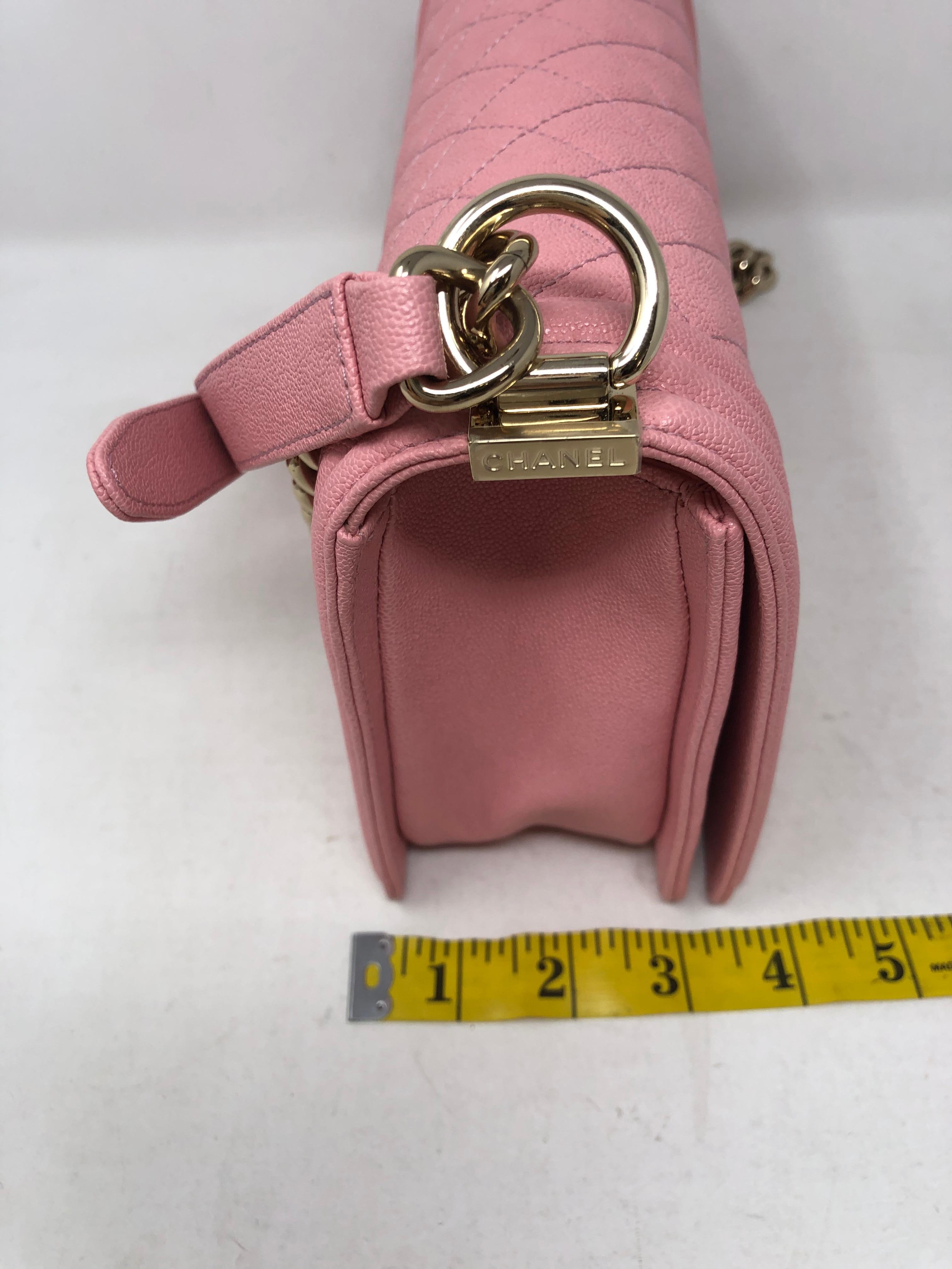 Chanel Pink Boy Bag Gold Hardware 11
