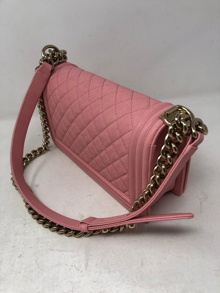 Chanel Pink Boy Bag Gold Hardware at 1stDibs