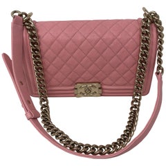 Chanel Pink Boy Bag Gold Hardware