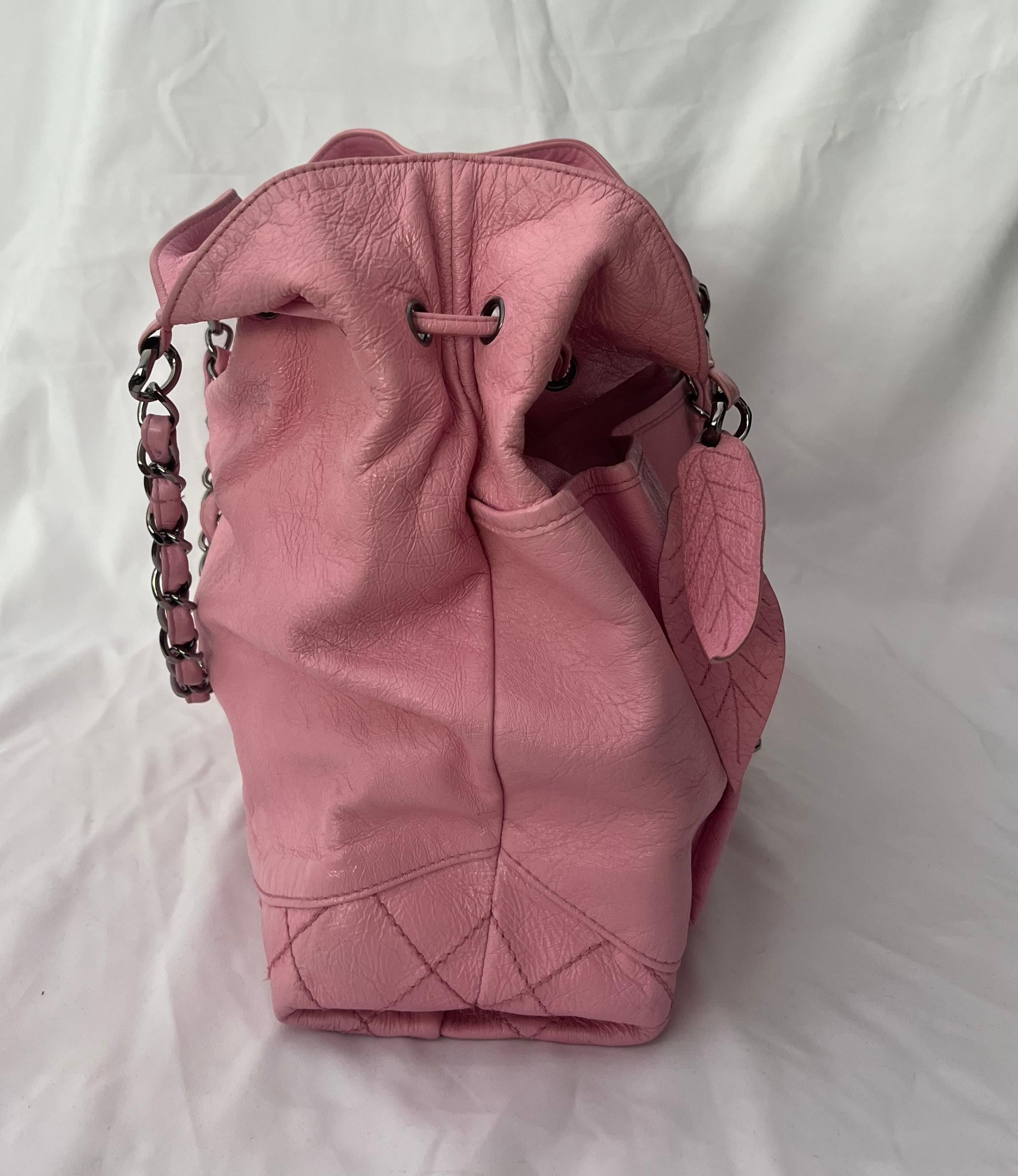 Chanel Pink Bucket Shoulder Bag 7