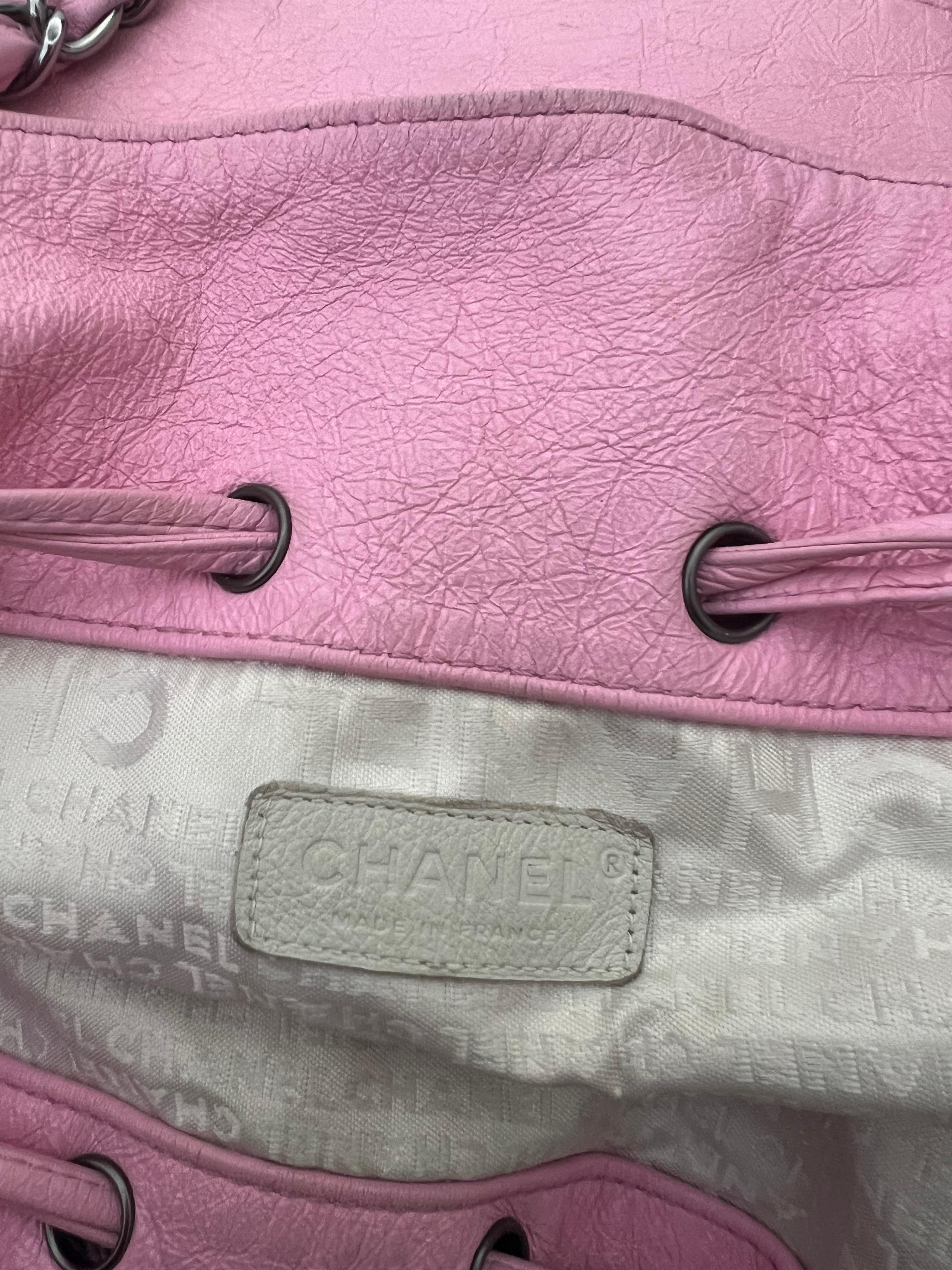 Chanel Pink Bucket Shoulder Bag 10